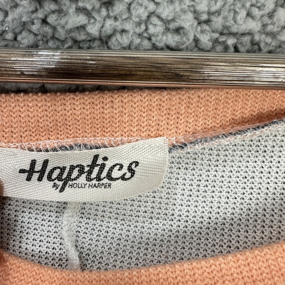 Haptics By Holly Harper Colorful Striped Knit Top Women 3X Preppy Boho Fisherman - Picture 2 of 5